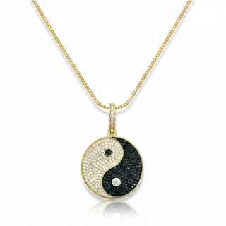 2.5ct Iced-Out Moissanite Yin Yang Pendant view 3