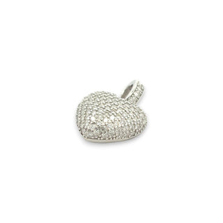 Fully Flooded Puffy Heart Moissanite Pendant view 6