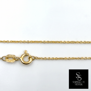 Link Chain 10K Yellow Gold 22inch/1.1mm view 2
