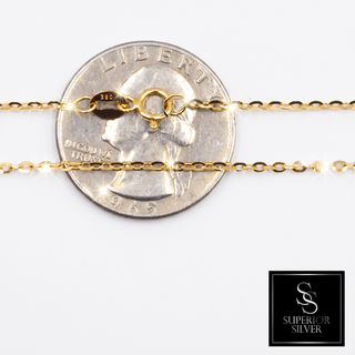 Cable Link 10K Yellow Gold 22inch/1.0mm - detail