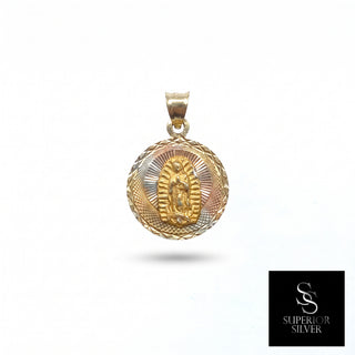 Crucifix Jesus on Cross 14K Yellow Gold Pendant, front view