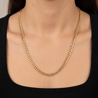 Curb Link 10K Yellow Gold 24inch/4.6mm