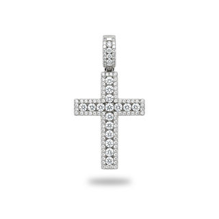 Iced Out Cross 2.5CT Moissanite 925 Sterling Silver or Gold Vermeil