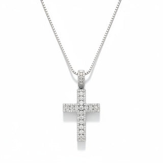 Iced Out Cross 2.5CT Moissanite 925 Sterling Silver or Gold Vermeil view 2