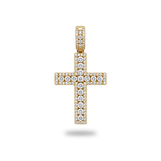 Iced Out Cross 2.5CT Moissanite 925 Sterling Silver or Gold Vermeil view 3