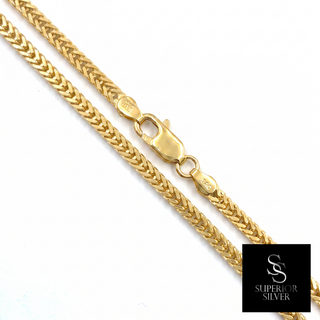 Flat Franco Link 14kt Yellow Gold over 925 Sterling Silver 26inch/3.81mm