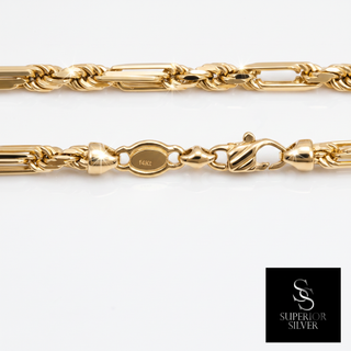 Figarope Link 14K Yellow Gold 24inch/3.8mm - detail 2
