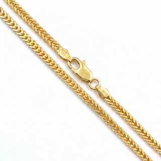 Flat Franco Link 14kt Yellow Gold over 925 Sterling Silver 26inch/3.81mm