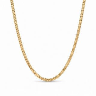 Superior Silver 22-inch Franco link chain crafted from 14kt yellow gold over solid 925 sterling silver