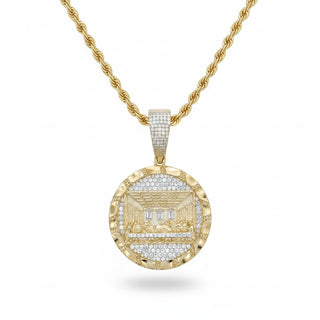 Iced-Out Moissanite Last Supper Pendant view 2