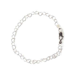 4mm Heart Bracelet in Sterling Silver