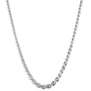 Superior Silver 6mm rope chain necklace crafted from polished 925 sterling silver with a classic twisted design.