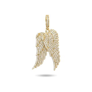 Layered Angel Wings Moissanite Pendant