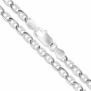 Superior Silver 4.5mm marina chain necklace crafted from polished 925 sterling silver with a secure lobster clasp.