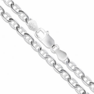 Superior Silver 8.2mm marina chain necklace crafted from polished 925 sterling silver with a secure lobster clasp