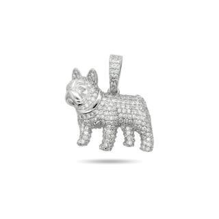 1.2ct Iced-Out French Bulldog Moissanite Pendant