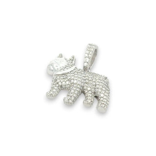 1.2ct Iced-Out French Bulldog Moissanite Pendant view 6