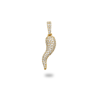 .9ct Pavé Italian Horn Moissanite Pendant