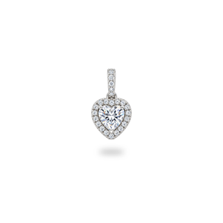 Heart-Cut Halo with Hidden Halo Moissanite Pendant. view 4