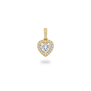 Heart-Cut Halo with Hidden Halo Moissanite Pendant.