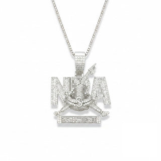 3.2ct Rich Forever Iced Nameplate Moissanite Pendant view 2