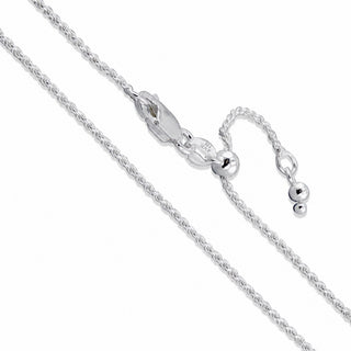Superior Silver 1.5mm rope chain necklace crafted from 925 sterling silver with a secure lobster clasp closure.