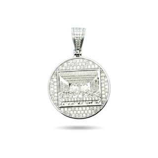 Iced-Out Moissanite Last Supper Pendant view 3