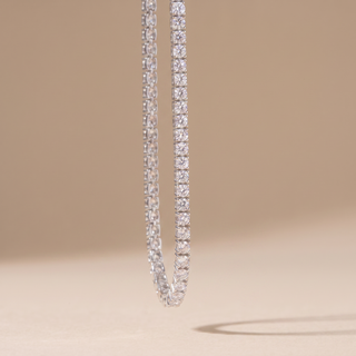 Round Brilliant Moissanite Tennis Bracelet in Gold Vermeil, Rose Gold, or Black Rhodium view 15