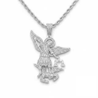 St. Michael the Archangel Moissanite Pendant view 2