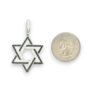 Iced-Out Moissanite Star of David Pendant