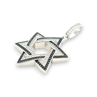 Iced-Out Moissanite Star of David Pendant