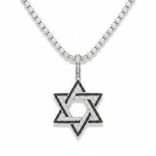 Iced-Out Moissanite Star of David Pendant