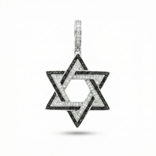 Iced-Out Moissanite Star of David Pendant