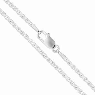 Superior Silver 1.4mm rope anklet in 925 sterling silver, Italian made, lobster clasp