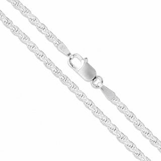 Superior Silver 1.8mm rope anklet in 925 sterling silver, Italian made, lobster clasp