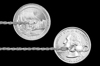 Superior Silver 1.8mm rope chain necklace crafted from polished 925 sterling silver with a secure lobster clasp.
