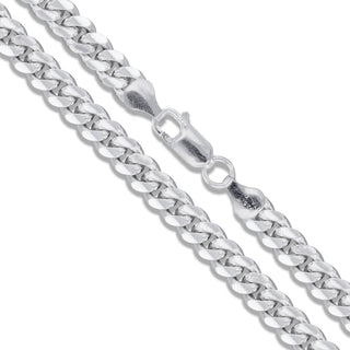 Superior Silver 10.3mm Miami Cuban link chain crafted from polished 925 sterling silver with a lobster clasp.