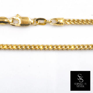 Superior Silver 22-inch 10K yellow gold Franco link chain featuring a polished finish and secure lobster clasp
