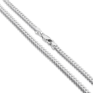 Superior Silver 2.5mm Franco bracelet crafted from polished 925 sterling silver with a secure lobster clasp.