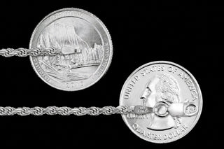 Superior Silver 2.8mm rope anklet in 925 sterling silver, Italian made, lobster clasp