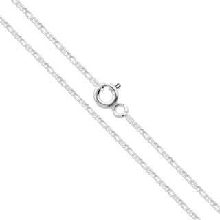 Superior Silver 2mm Figaro chain necklace crafted from polished 925 sterling silver with a spring ring clasp.