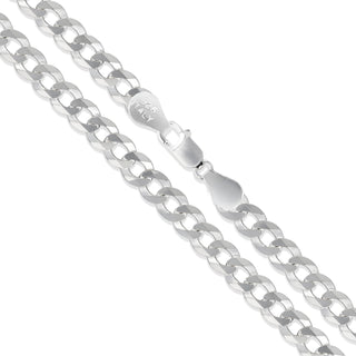 Superior Silver 3.4mm curb chain necklace crafted from polished 925 sterling silver with a secure lobster clasp.