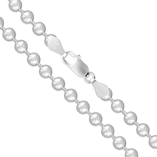 Superior Silver 3mm bead chain necklace crafted from polished 925 sterling silver with a secure lobster clasp.