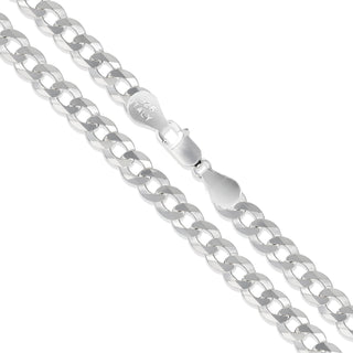 Superior Silver 4.4mm curb chain necklace crafted from polished 925 sterling silver with a spring clasp.