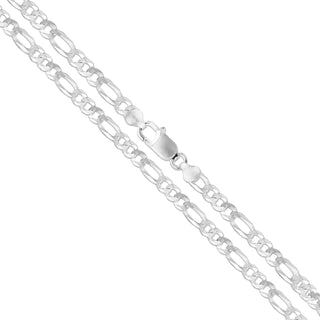 Superior Silver 5.2mm Figaro chain necklace crafted from polished 925 sterling silver with a secure lobster clasp.