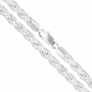 Superior Silver 5.8mm rope anklet in 925 sterling silver, Italian made, lobster clasp