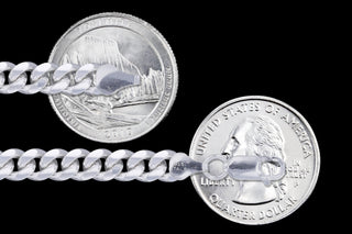 Superior Silver 6.3mm Miami Cuban link chain in polished 925 sterling silver with a lobster clasp.
