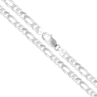 Superior Silver 9.8mm figaro chain necklace crafted from polished 925 sterling silver with a secure lobster clasp.
