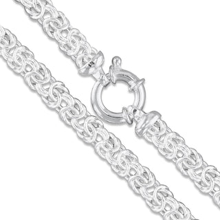 Superior Silver 6.5mm byzantine chain bracelet crafted from polished 925 sterling silver with a secure lobster clasp.