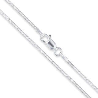 Superior Silver 1.2mm foxtail chain necklace crafted from polished 925 sterling silver with a secure lobster clasp.